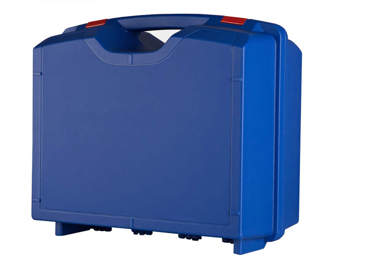 Plastic case Excellent series in blue with red closure